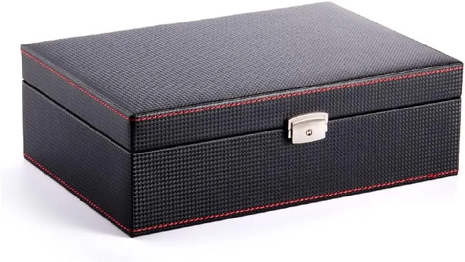 Mens Jewellery Box Carbon Fiber Leather Watch Finishing Display Box Watch Mechanical Watch Jewelry Storage Box Watch Gift Box