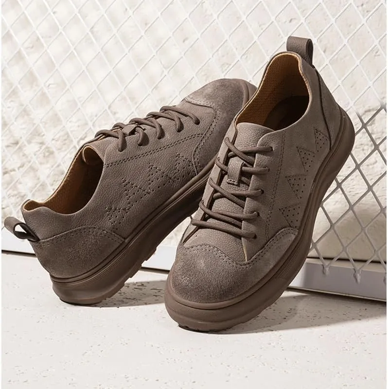 Mens Oxfords Shoes Retro Comfortable Non-Slip Softsole Walking Dress Shoes Driving Work Business Dress Shoese