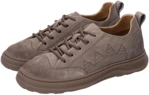 Mens Oxfords Shoes Retro Comfortable Non-Slip Softsole Walking Dress Shoes Driving Work Business Dress Shoese