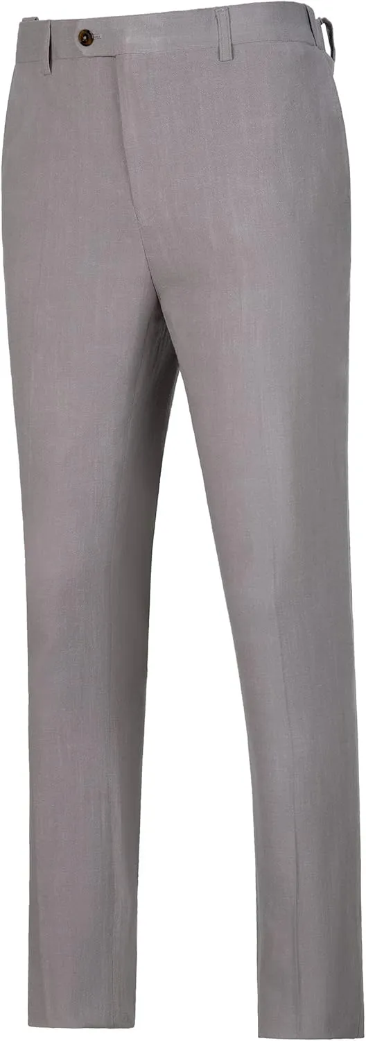 Mens Suit Set Linen Beach Wedding Two Pieces Formal Elegant Summer Prom Dinner Vests Pants for Men