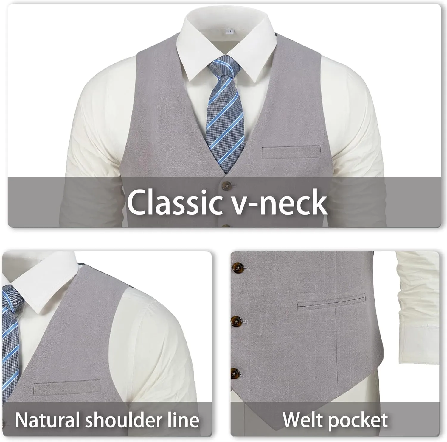 Mens Suit Set Linen Beach Wedding Two Pieces Formal Elegant Summer Prom Dinner Vests Pants for Men