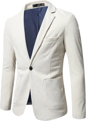 Men's Suits Men's Casual Suit Blazer Jackets Lightweight Sports Coats One Button Slim Blazer Business Suit Jacket