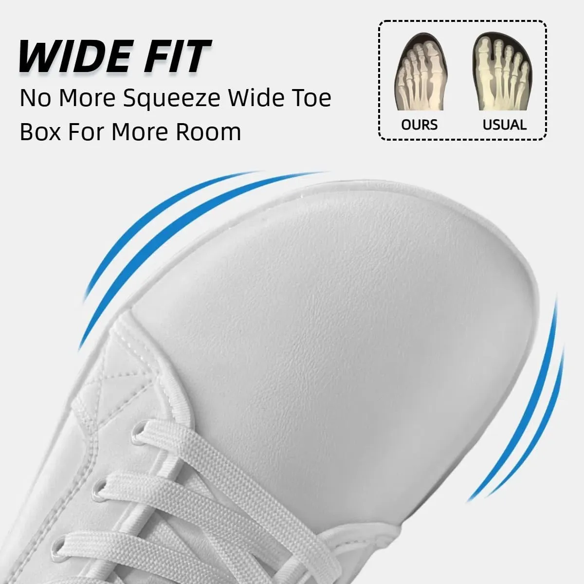 Mens Womens Minimalist Barefoot Sneakers Leather Shoes Wide Toe Box Zero Drop Walking Shoes