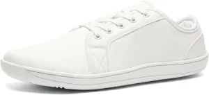 Mens Womens Minimalist Barefoot Sneakers Leather Shoes Wide Toe Box Zero Drop Walking Shoes