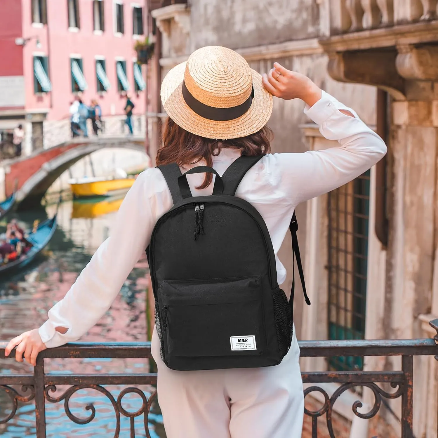 MIER Insulated Backpack Cooler Small Leakproof Lightweight Cute for Women Men to Work, Picnics, Camping, Park Day Trips, 15 L
