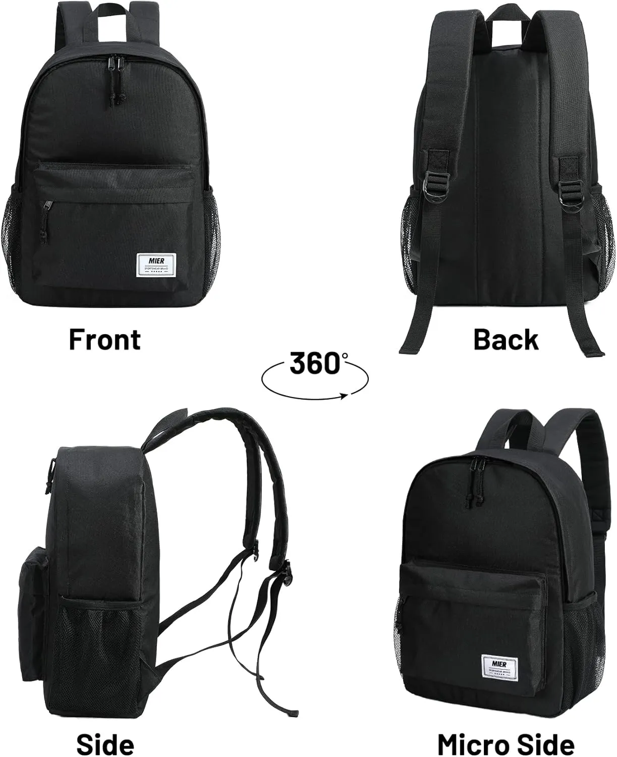 MIER Insulated Backpack Cooler Small Leakproof Lightweight Cute for Women Men to Work, Picnics, Camping, Park Day Trips, 15 L