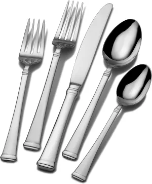 Mikasa, Harmony Flatware Service for 12, 65 Piece Set, 18/10 Stainless Steel, Silverware Set with Serving Utensils