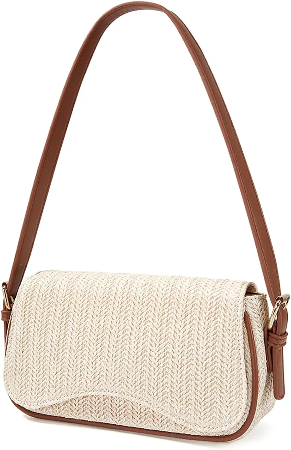 Missnine Shoulder Bag for Women Small Purse Trendy Clutch Hobo Bag Vegan Leather Mini Handbag with Zipper Closure