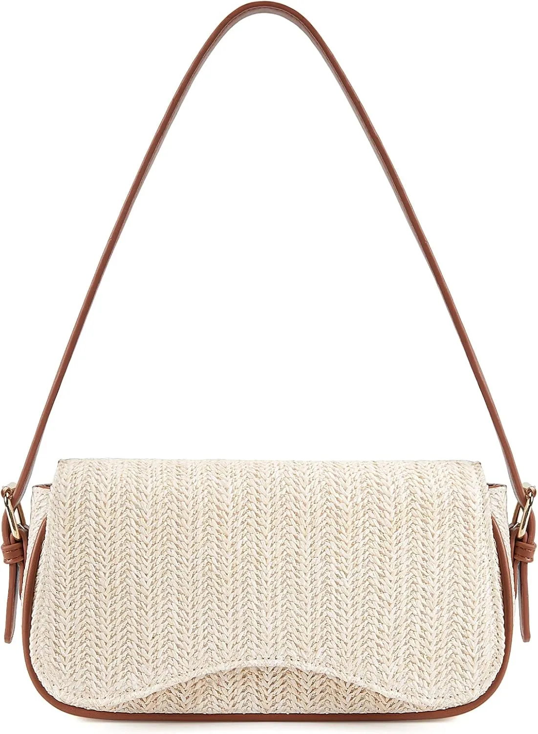 Missnine Shoulder Bag for Women Small Purse Trendy Clutch Hobo Bag Vegan Leather Mini Handbag with Zipper Closure