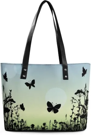 Modern PU Leather Shoulder Bag for Women, PU Leather Work Shoulder Bag, PU Leather Shopping Tote for Travel Outdoor