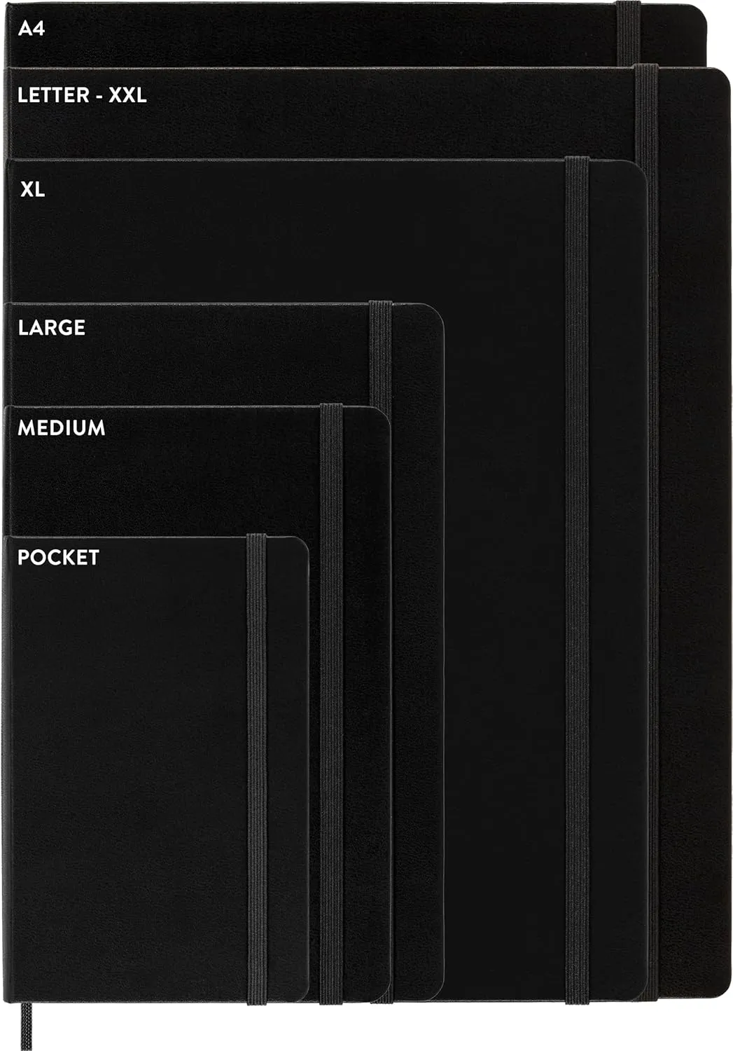 Moleskine Classic Expanded Notebook, Hard Cover, Large (5" x 8.25") Ruled/Lined, Black, 400 Pages