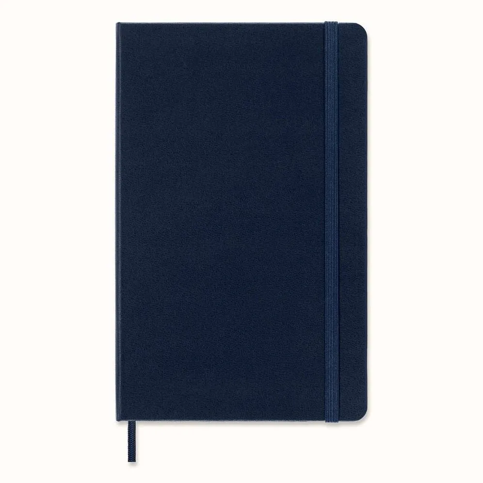 Moleskine Classic Notebook, Large, Ruled, Sapphire Blue, Hard Cover (5 x 8.25)