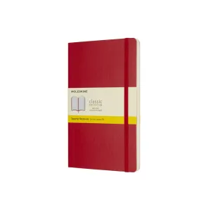 MOLESKINE - CLASSIC SOFT COVER NOTEBOOK - GRID - LARGE - SCARLET RED