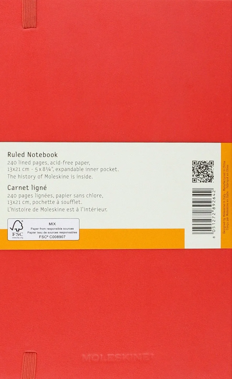 Moleskine Coloured Ruled Notebook - Large