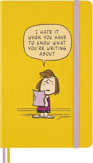 Moleskine Limited Edition Peanuts 'Patty' Notebook, Hard Cover, Large (5" x 8.25"), Ruled, Yellow, 176 pages