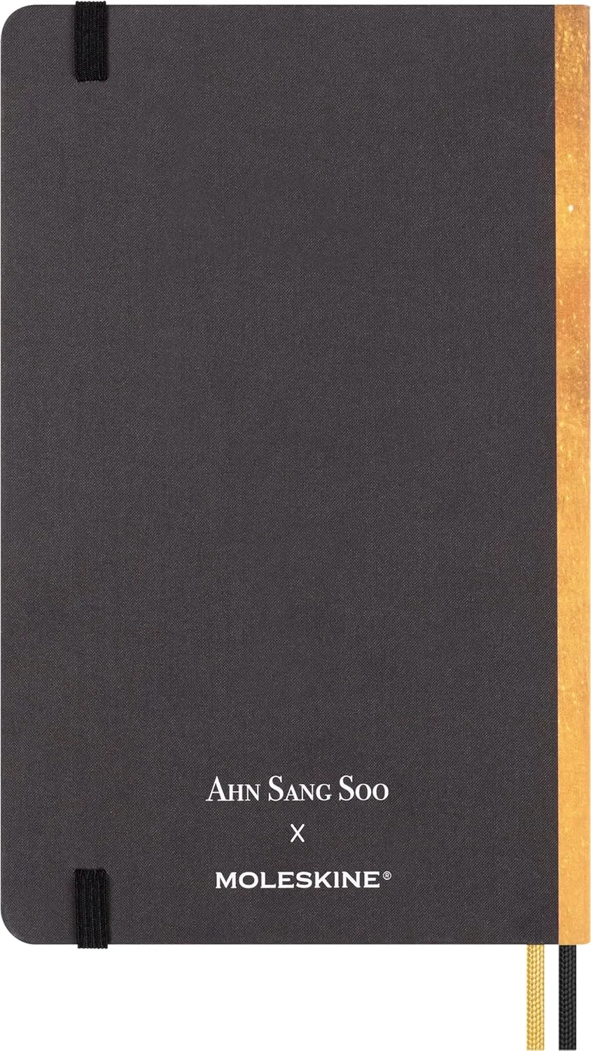 Moleskine Limited Edition Year of the Dragon Notebook by Ahn Sang-Soo, Hard Cover, Ruled, Large (5" x 8.25"), Gold, 176 pages