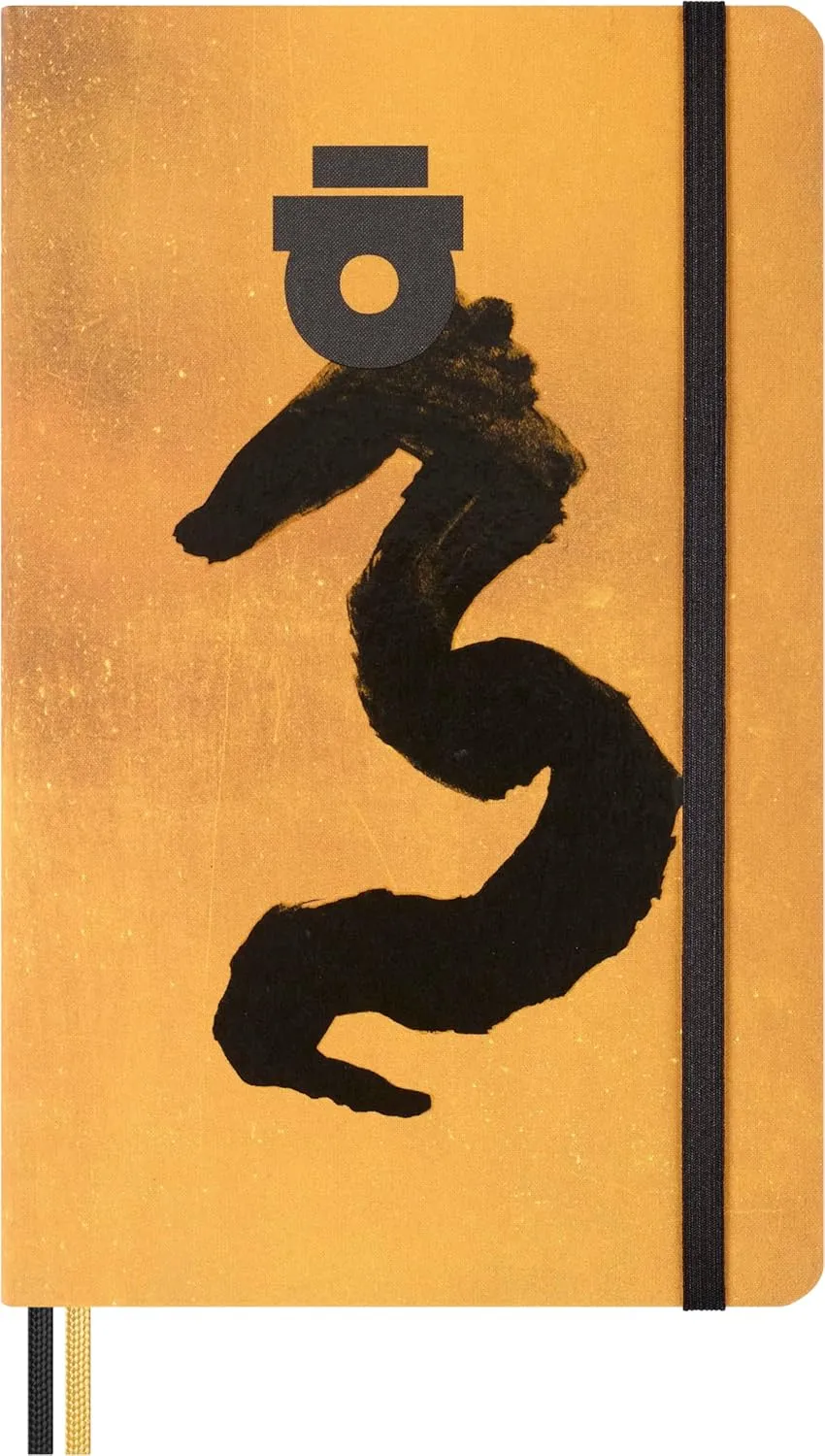 Moleskine Limited Edition Year of the Dragon Notebook by Ahn Sang-Soo, Hard Cover, Ruled, Large (5" x 8.25"), Gold, 176 pages