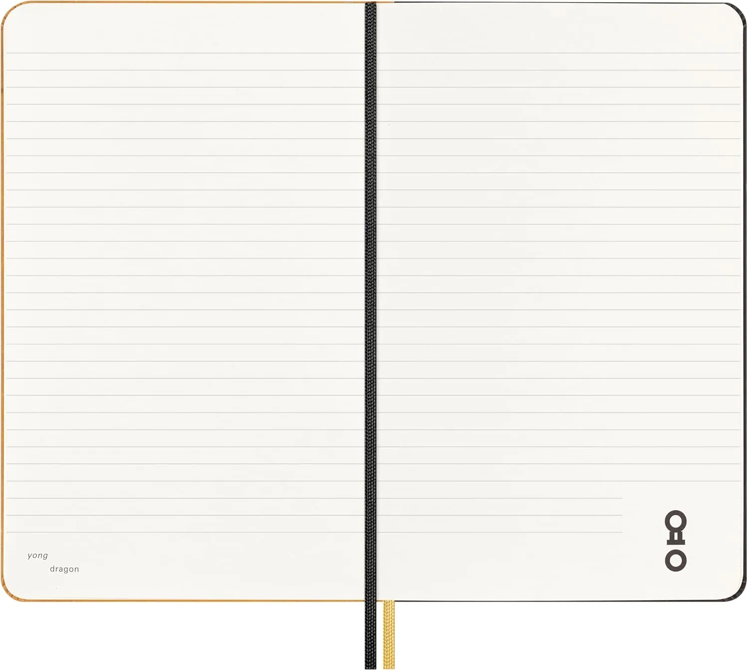 Moleskine Limited Edition Year of the Dragon Notebook by Ahn Sang-Soo, Hard Cover, Ruled, Large (5" x 8.25"), Gold, 176 pages