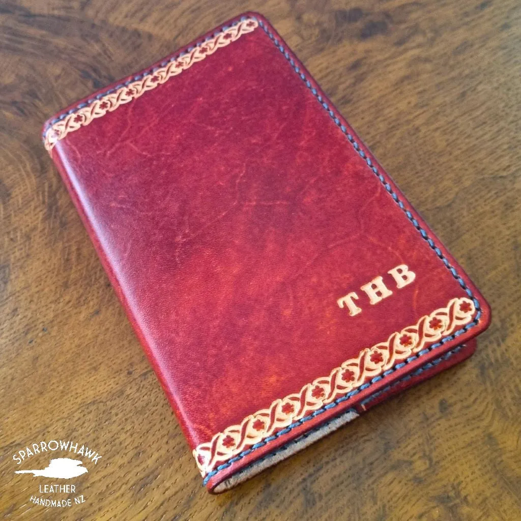 Moleskine Pocket Notebook Cover - Rambling Rose - Embossed Initials