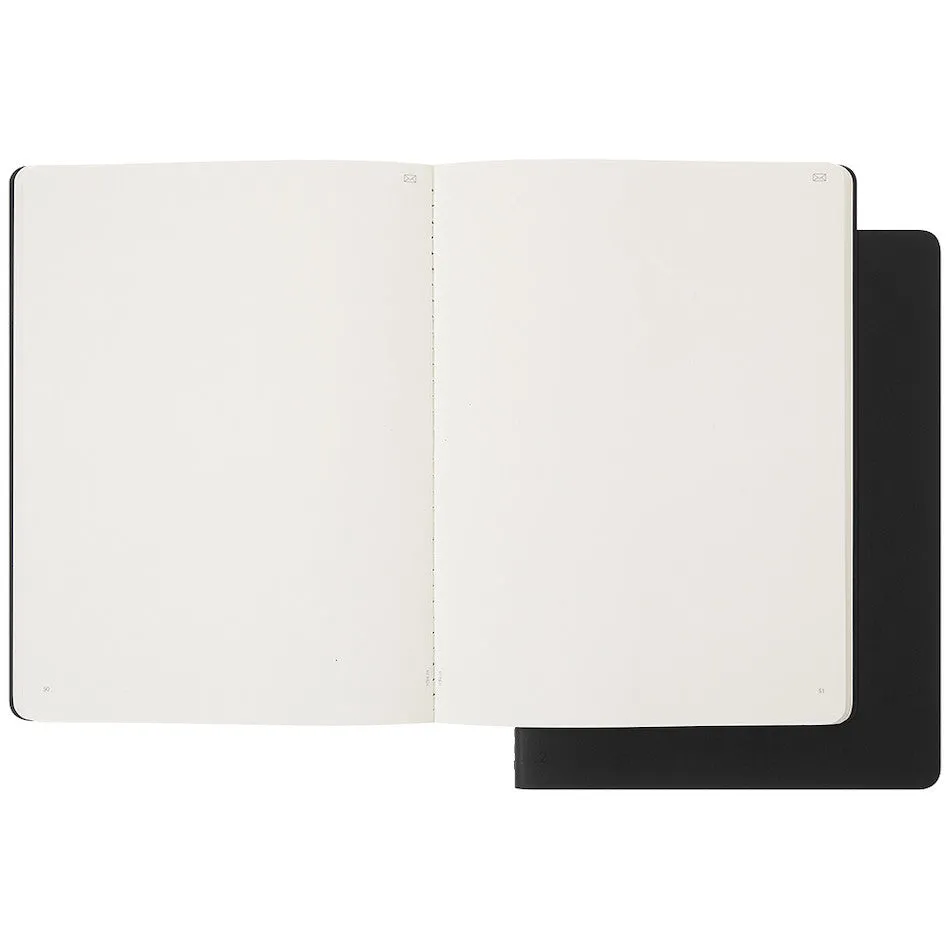 Moleskine Smart Writing Smart Cahier Notebook Extra Large Plain Black Set of 2