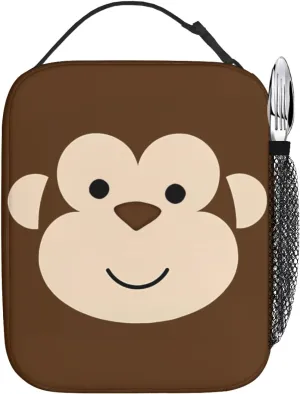 Monkey Lunch Box for All Seasons Reusable Insulated Lunch Bag 10 Inch