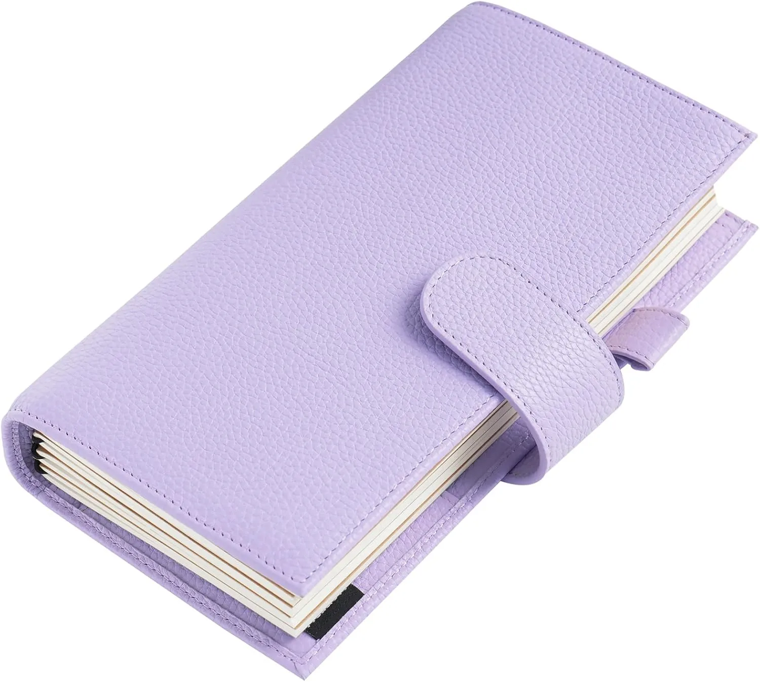Moterm Companion Traveler's Notebook Cover - Upgraded Design with Back Pocket (Standard Size, Pebbled-Lavender)