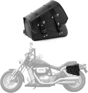 Motorcycle Swingarm Bag, Motorcycle Side Tool Bag Left Side Universal PU Leather Waterproof Saddle Bag