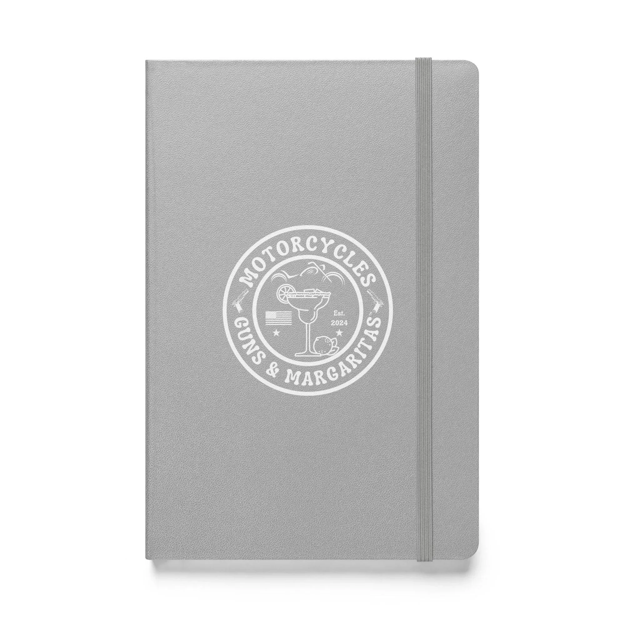 Motorcycles Guns & Margaritas Hardcover bound notebook