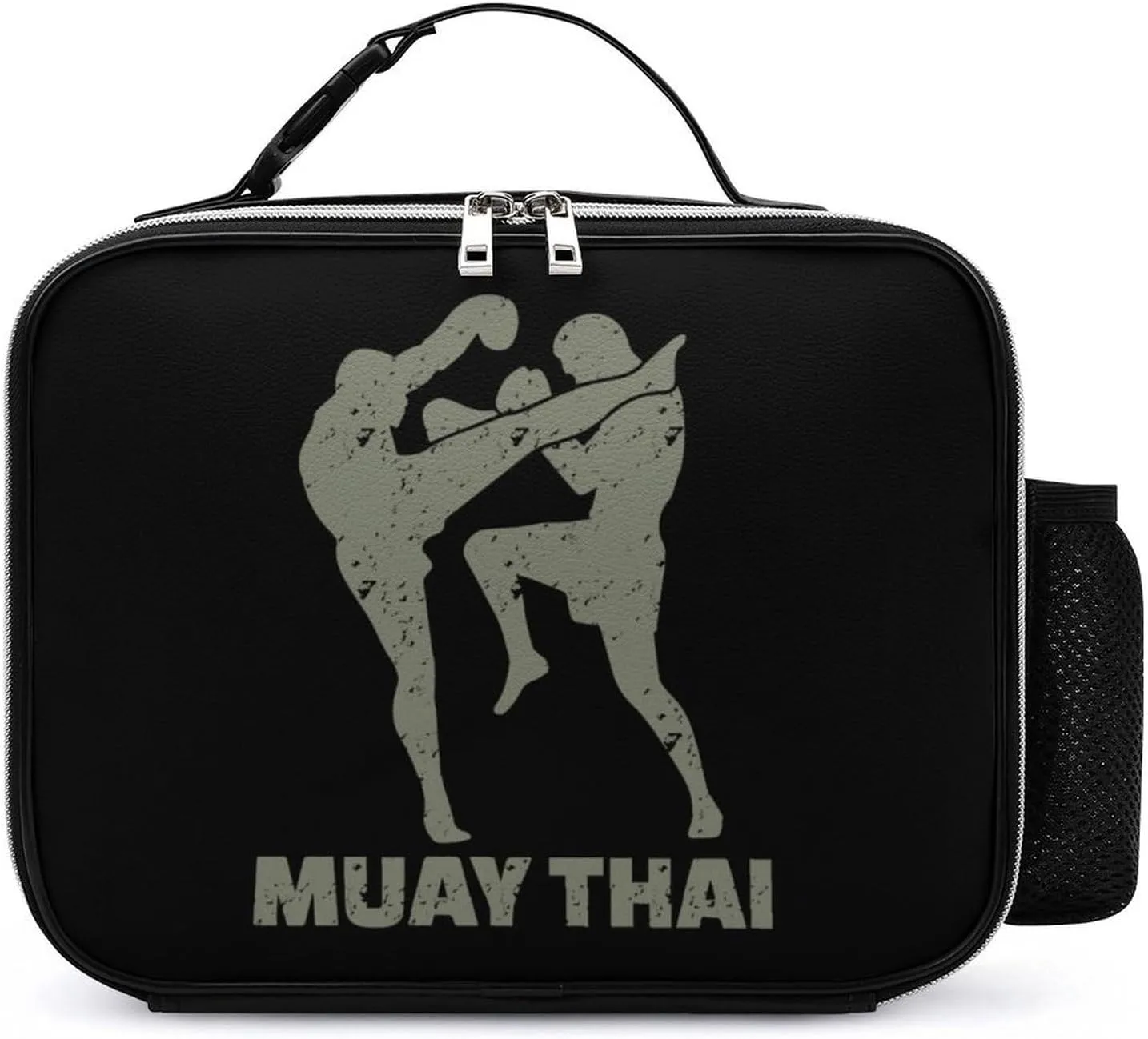 Muay Thai Insulated Lunch Bag Reusable Lunch Box Large Capacity Lunch Container for Work Picnic Travel