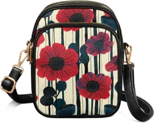 Multi Pocket PU Leather Casual Crossbody Bag for Women