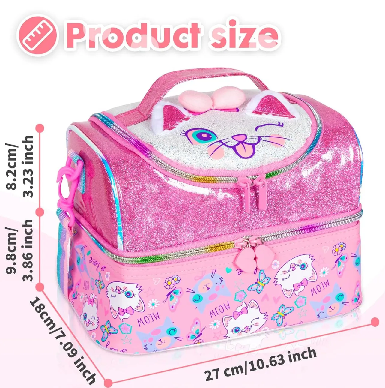 Multipurpose Double Decker Insulated Bag For Kids - Luxury Quality