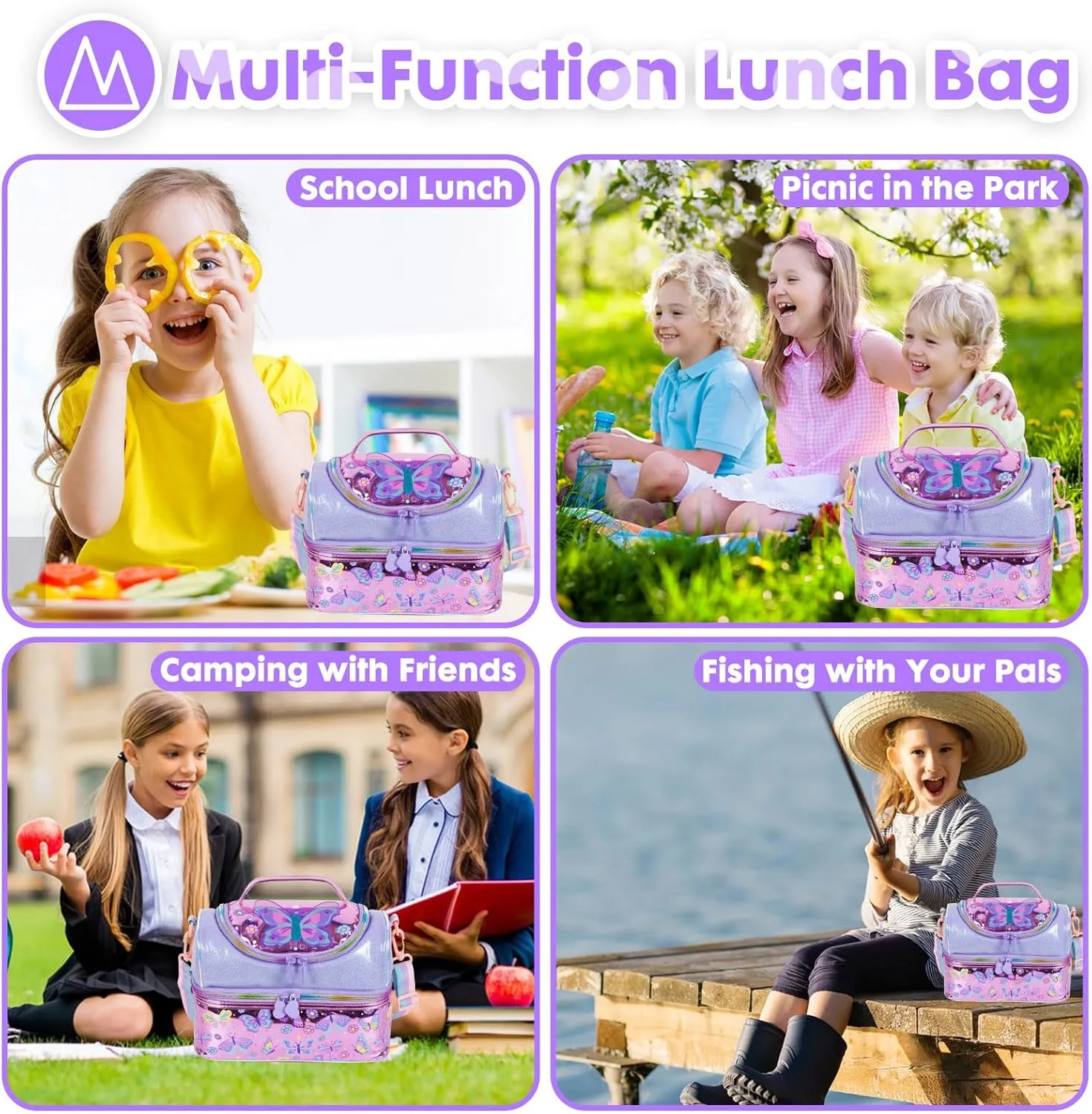 Multipurpose Double Decker Insulated Bag For Kids - Luxury Quality