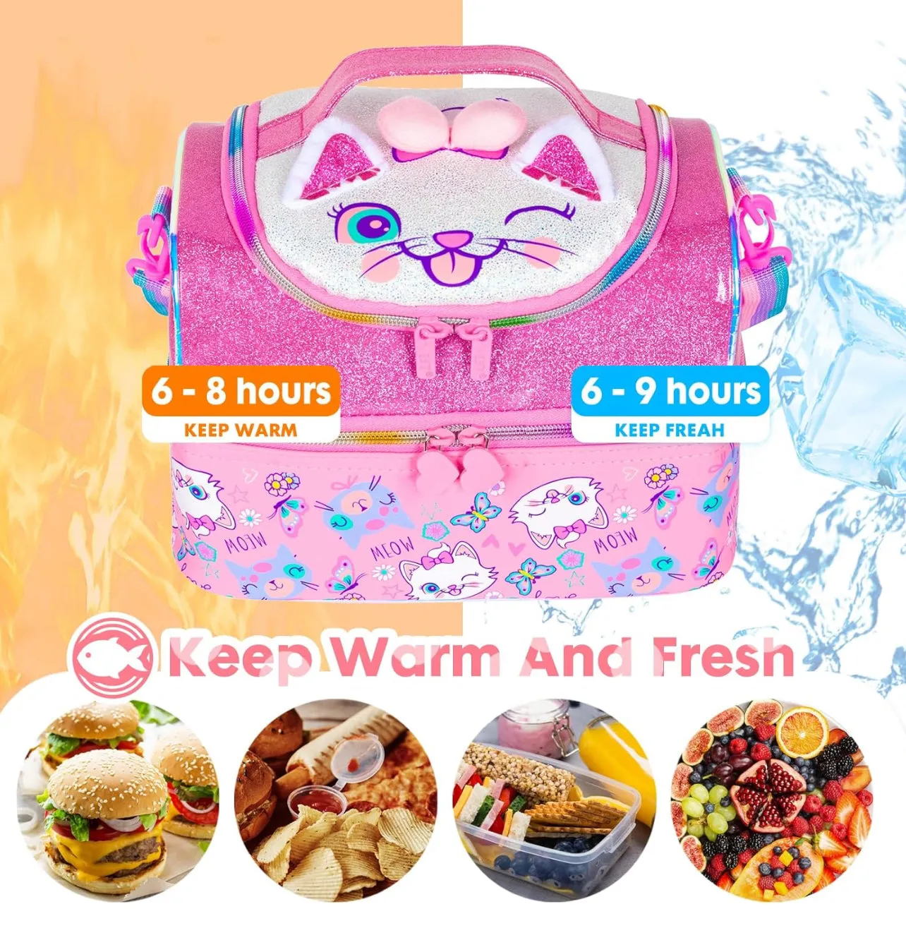 Multipurpose Double Decker Insulated Bag For Kids - Luxury Quality