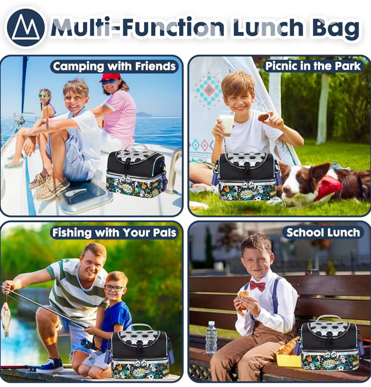 Multipurpose Double Decker Insulated Bag For Kids - Luxury Quality