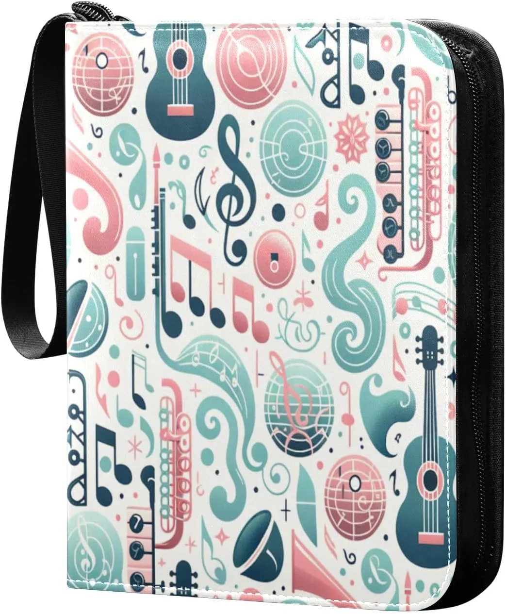Musical Instruments Card Binder 4 Pockets, 400 Pockets Trading Card Binder Removable Card Albums Card Holder for Games, Sports, Football, Baseball Cards