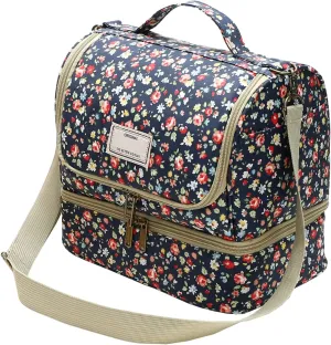 Nanxson Reusable Lunch Tote Bags Insulated Leakproof Lunch Box Cooler Cooling for Adult Men Women for Work/Travel/Picnic/Office (11L,C-Navy)