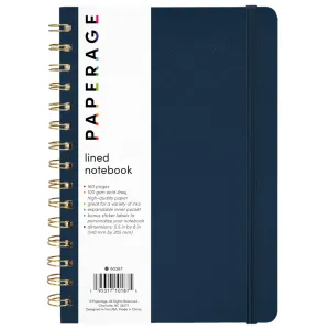 Navy Blue Spiral Bound Notebook