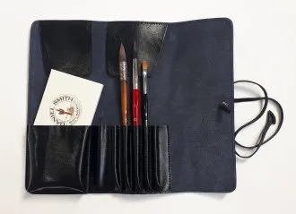 Neef Leather Brush Wallet Black