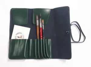 Neef Leather Brush Wallet Green