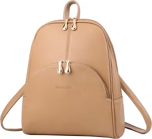 Nevenka Backpack Purse for Women Casual Shoulder Bag PU Leather Zipper Closure Adjustable Strap…