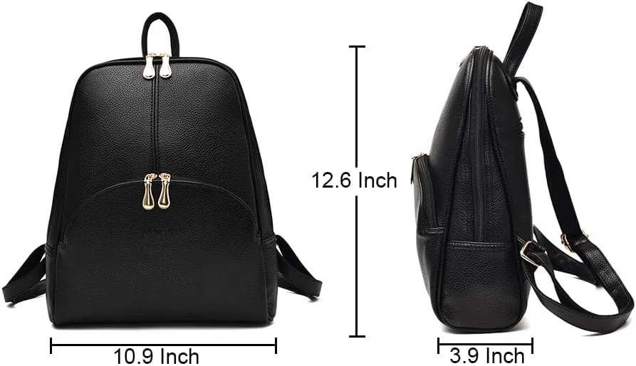 Nevenka Backpack Purse for Women Casual Shoulder Bag PU Leather Zipper Closure Adjustable Strap…