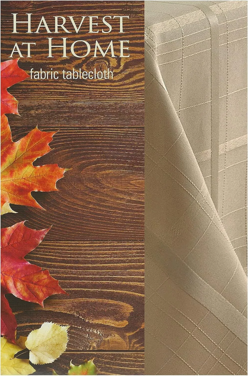 Newbridge Set of 4 Square Fabric Napkins, Elegance Plaid, 100% Polyester, No Iron Soil Resistant Dining Room, Party and Banquet Napkins, Solid Textured, Taupe