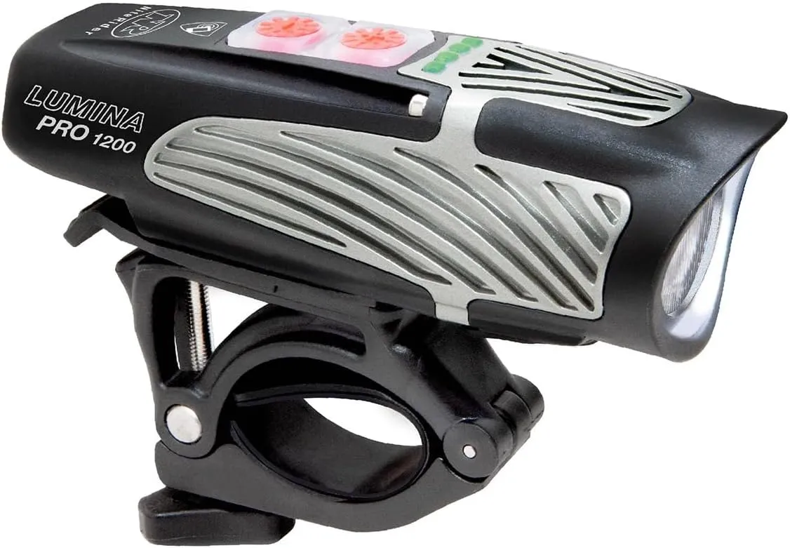 NiteRider Lumina Pro 1200 Front Bike Light Rechargeable MTB Road Commuter Bike Light Powerful Lumens Water Resistant Bicycle Headlight LED Front Light Easy to Install Cycling Safety