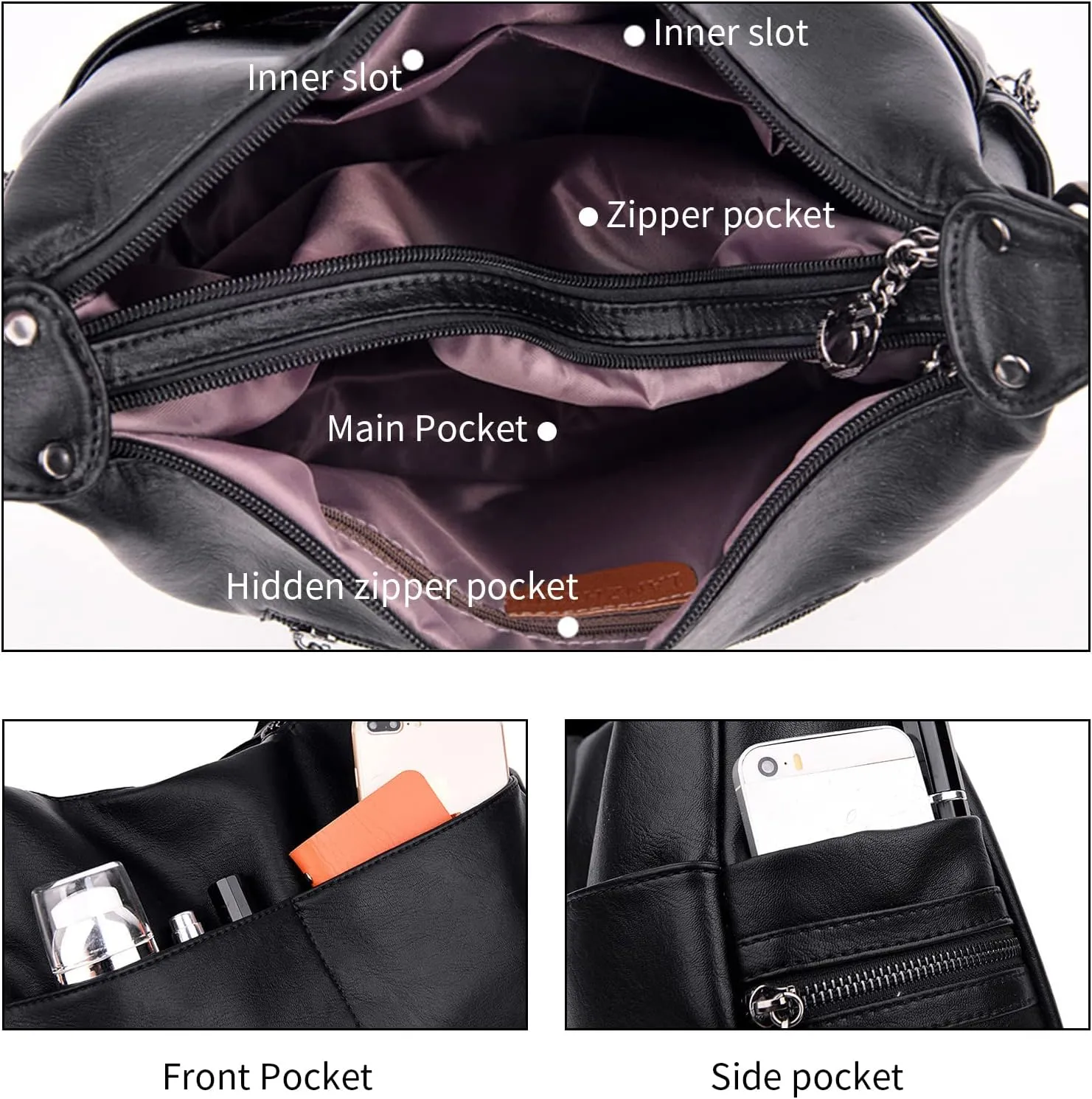 NOTAG Women Crossbody Bag Leather Purse Handbags Ladies Shoulder Bags Casual Pocketbooks