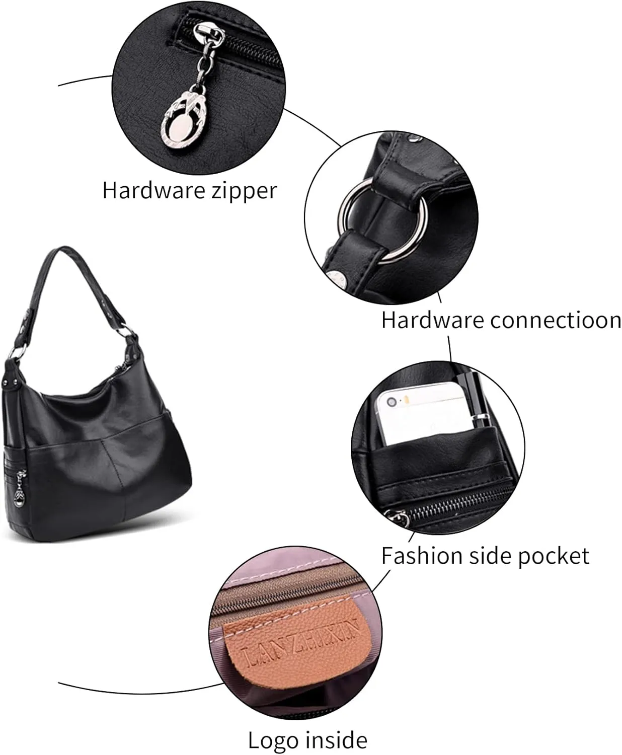 NOTAG Women Crossbody Bag Leather Purse Handbags Ladies Shoulder Bags Casual Pocketbooks