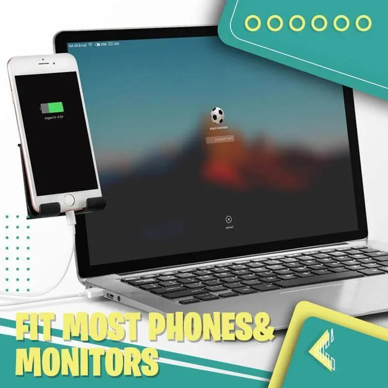 Notebook Screen Side Phone Holder Clip On Monitor For Laptop Or Desktop Monitor Creative Mobile Phone Stand For Laptop