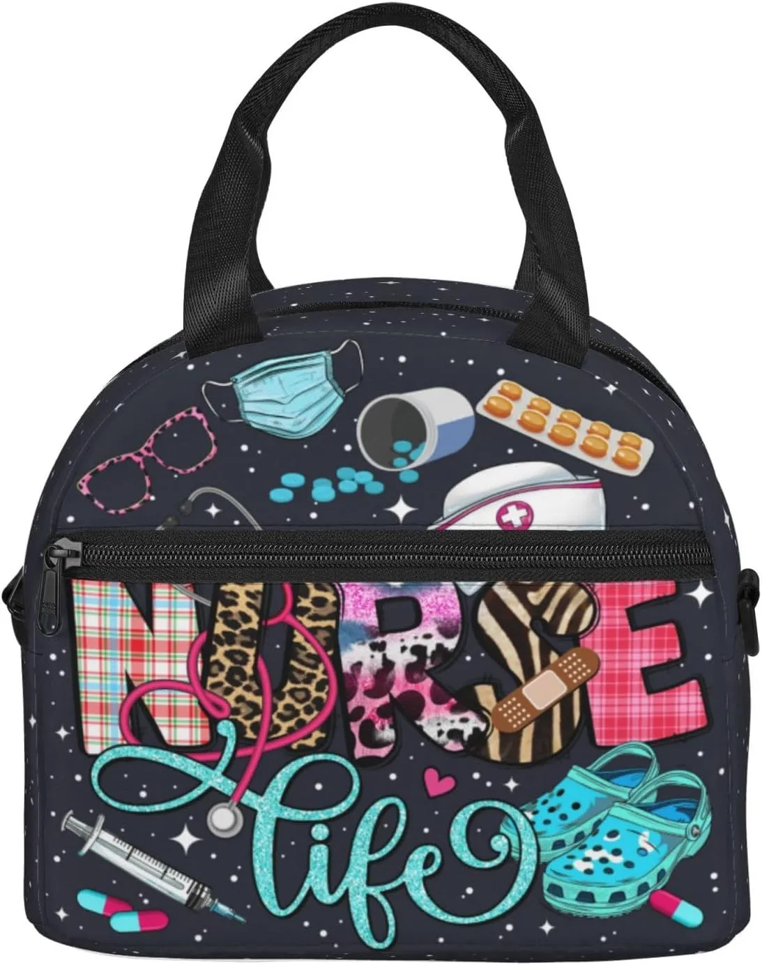 Nurse Lunch Bags Nurses Lunch Box Lunch Bag Nurse Medical Theme Hand-Held Crossbody Insulated Cute Insulated For Work Office Travel Picnic