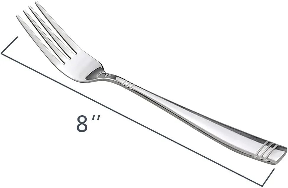 Obstnny Stainless Steel Dinner Fork, 8-Inch, Set of 12