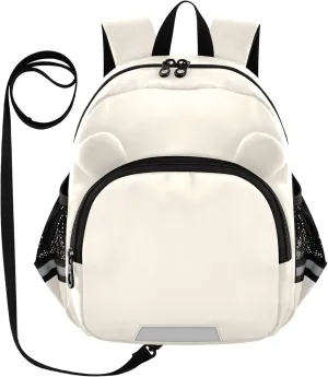 ODAWA Old Lace Toddler Bookbag with Reflective Strips, Chest Buckle, and Leash for Boys & Girls