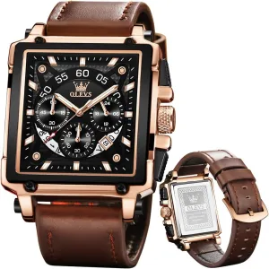 OLEVS Stylish Wrist Watch for Men,Silicone Strap Men Watches,Pro Diver Stainless Steel Chronograph Watch,Waterproof Date Dress Watch for Man,Large Face Male Watch